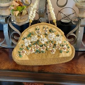 Beaded clutch with beautiful stones 6×8 inches